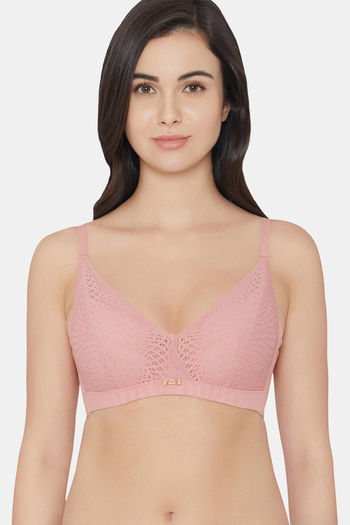 Buy Wacoal Padded Non Wired 3/4Th Coverage Lace Bra - Ash Rose